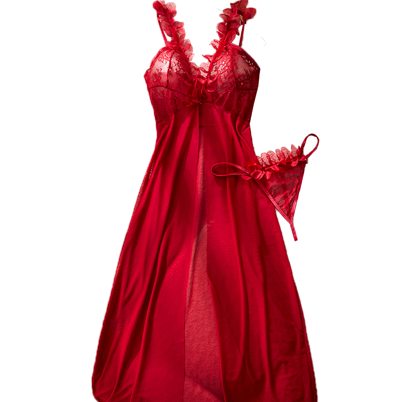 Baby Clothing Kit - Petal Strap Deep V Sexy Nachthemd