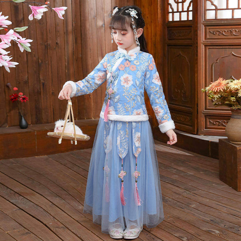 Baby Clothing Winter - 2024 Kinderen Herfst Winter Hanfu Meisje