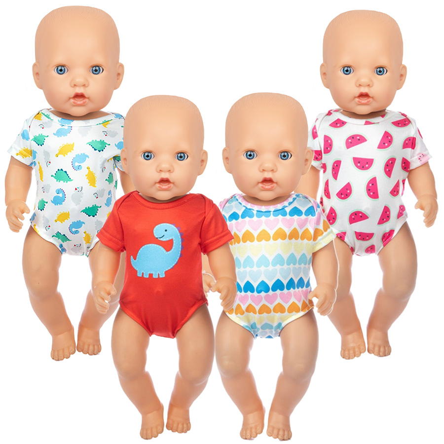 Baby Clothing Kit - Cartoon Dinosaurus Zwempak voor 16-18Inch Amerikaanse