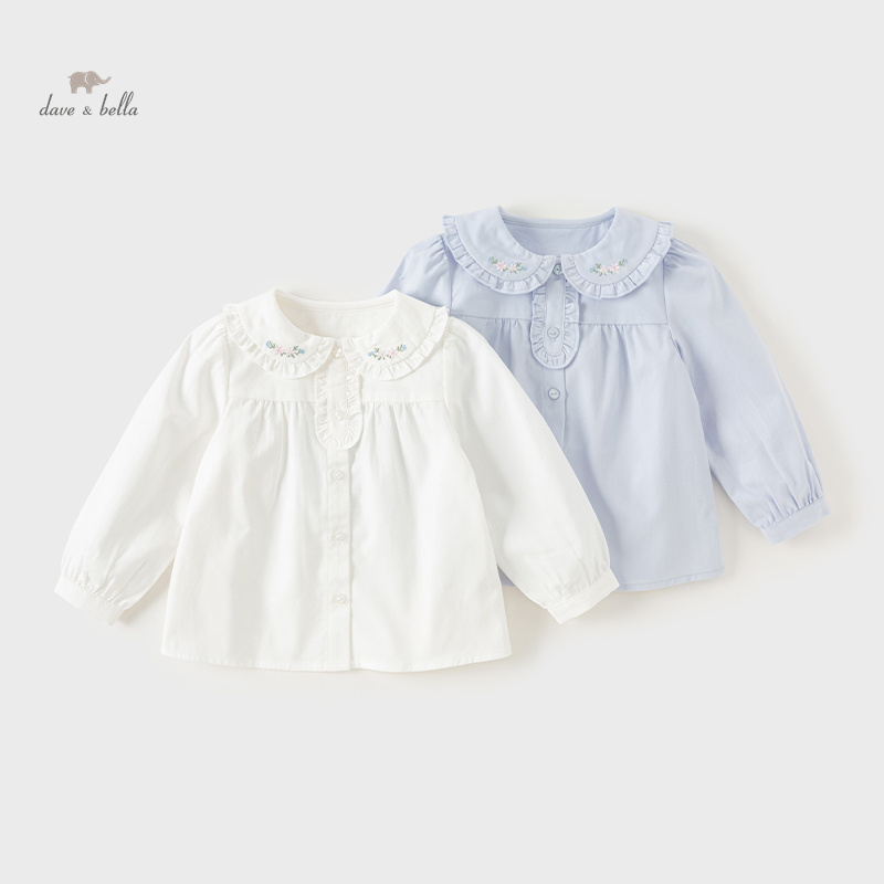 Baby Clothing Embroidery - Dave Bella Kinderborduurshirt Kleding Nieuwe Herfst