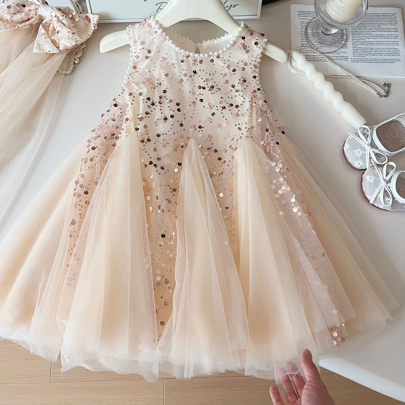 Baby Z Clothing - Zomer Nieuwe Baby Meisje Parel mesh