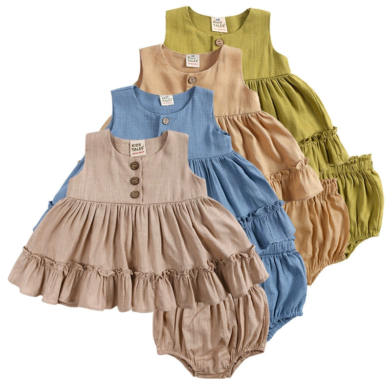 Baby Clothing Layers - Katoen Linnen Baby Meisjes Kleding 2