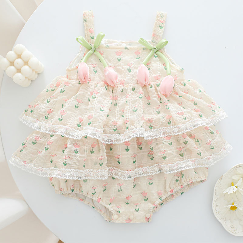 Baby Clothing Brand - 2026 Baby Meisje Zomer Prinses Bandje