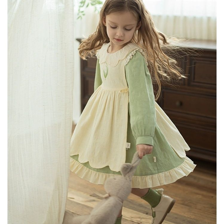 Baby Xmas Clothing - Eid nieuwe meisje fluwelen kant lolita