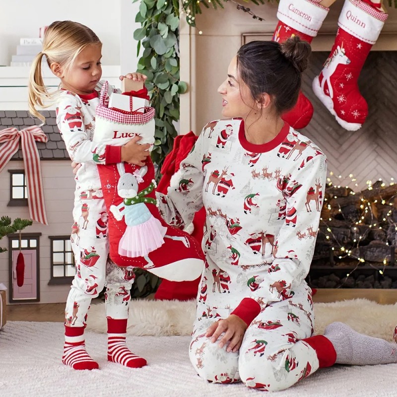 Baby Xmas Clothing - Kerst Family Look Pyjama Kerstman Print