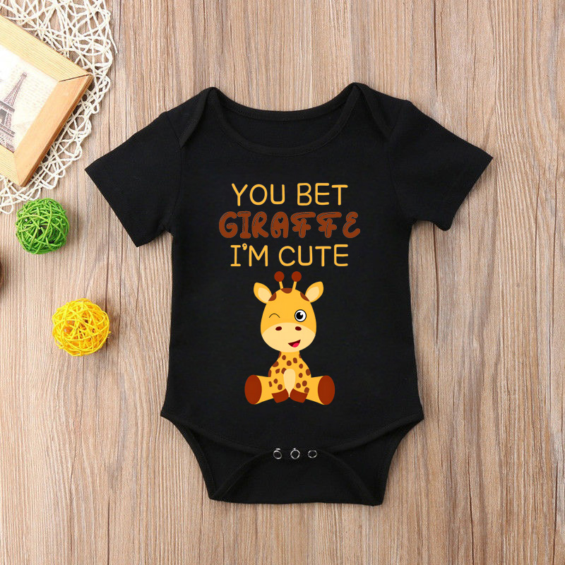 Baby Clothing Brand - Nieuwe schattige girafa bedrukte baby onesie