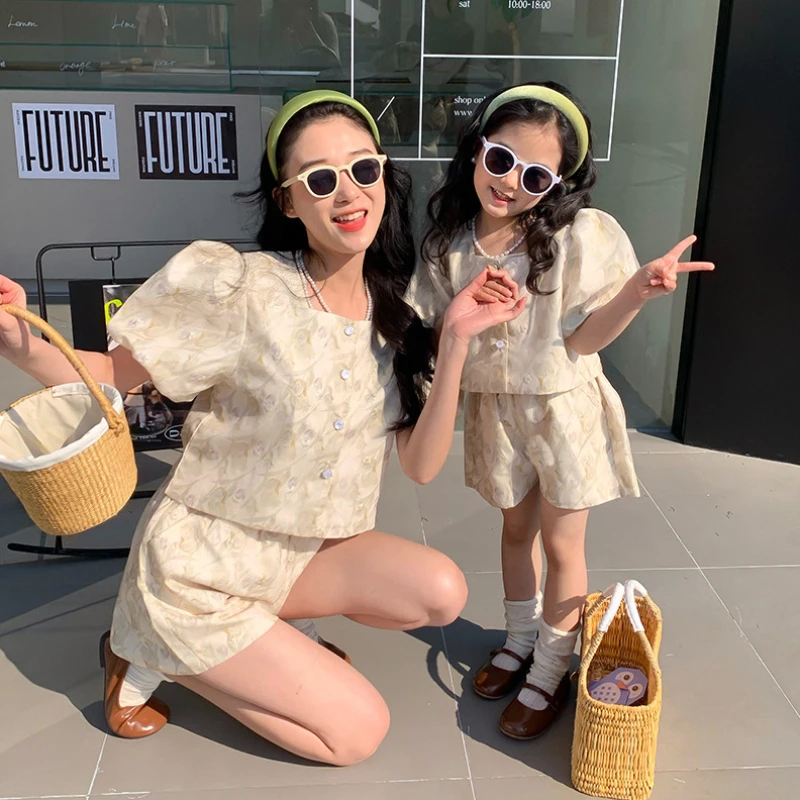 Baby Clothing For Summer - Moeder En Dochter Gelijke Sets Kleding