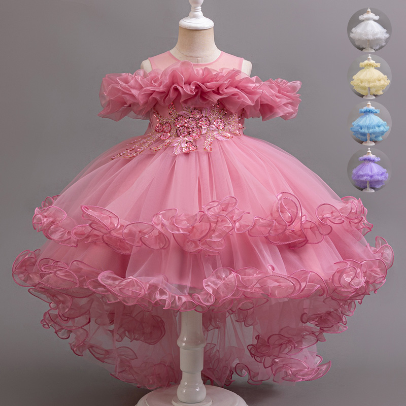 Baby Xmas Clothing - Meisje bloem prinses pailletten baby bruiloft