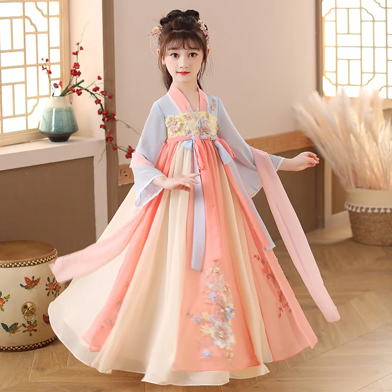Baby Clothing For Summer - Zomer Kinderen Hanfu Jurken Prinses Kostuum