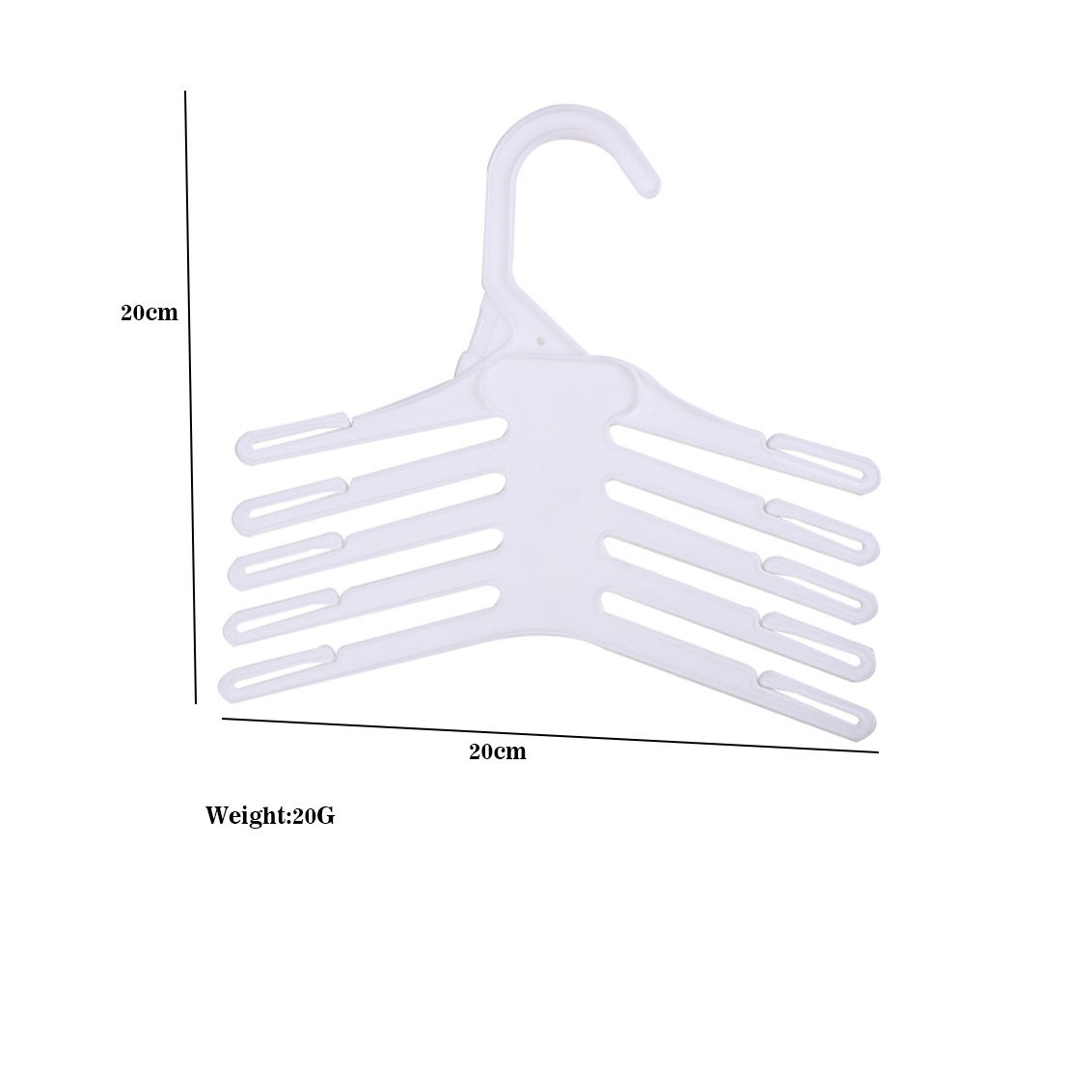 Wit 20 stuks plastic antislip  - Baby Clothing Layers recensie en prijs