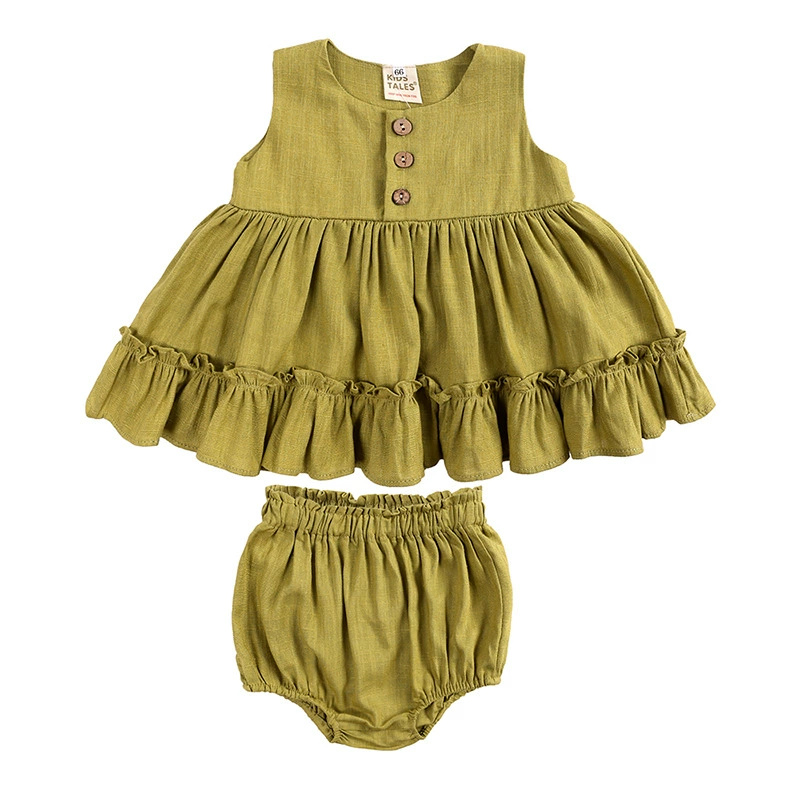 Katoen Linnen Baby Meisjes Kle - Baby Clothing Layers recensie en prijs