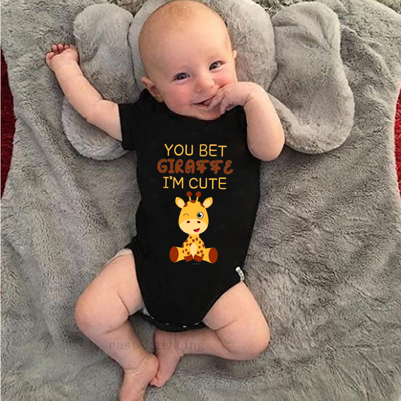 Nieuwe schattige girafa bedruk - Baby Clothing Brand recensie en prijs
