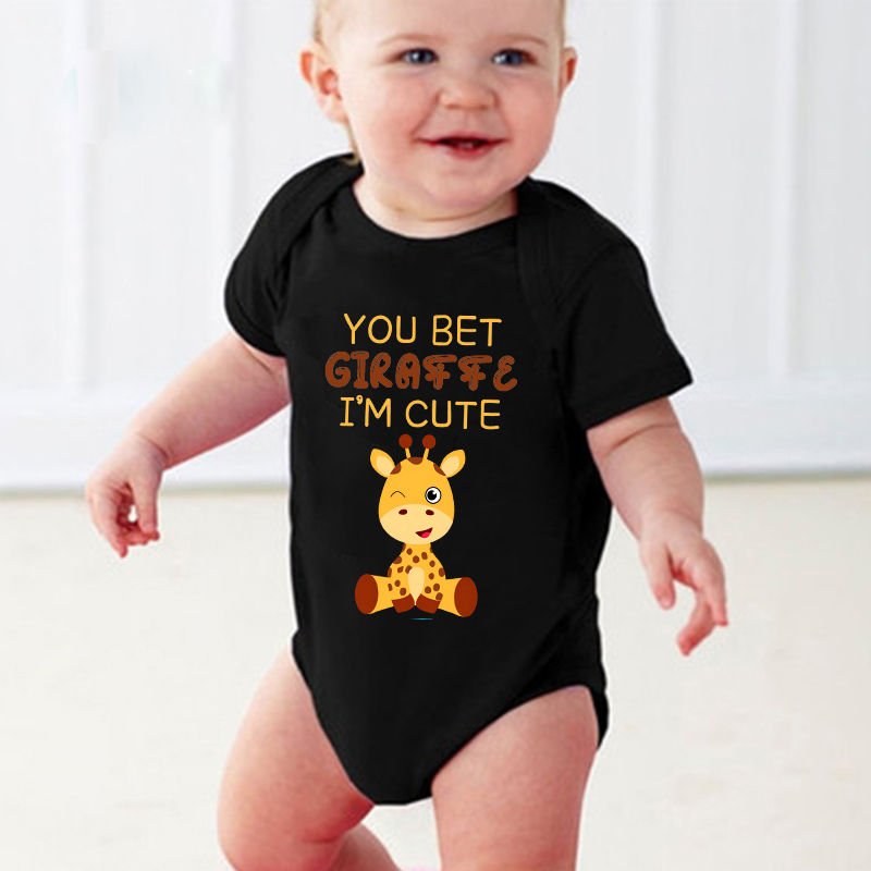 Nieuwe schattige girafa bedruk - Baby Clothing Brand recensie en prijs