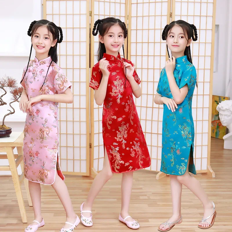 Zomer Kinderen Cheongsam Kids  - Baby Clothing For Summer recensie en prijs