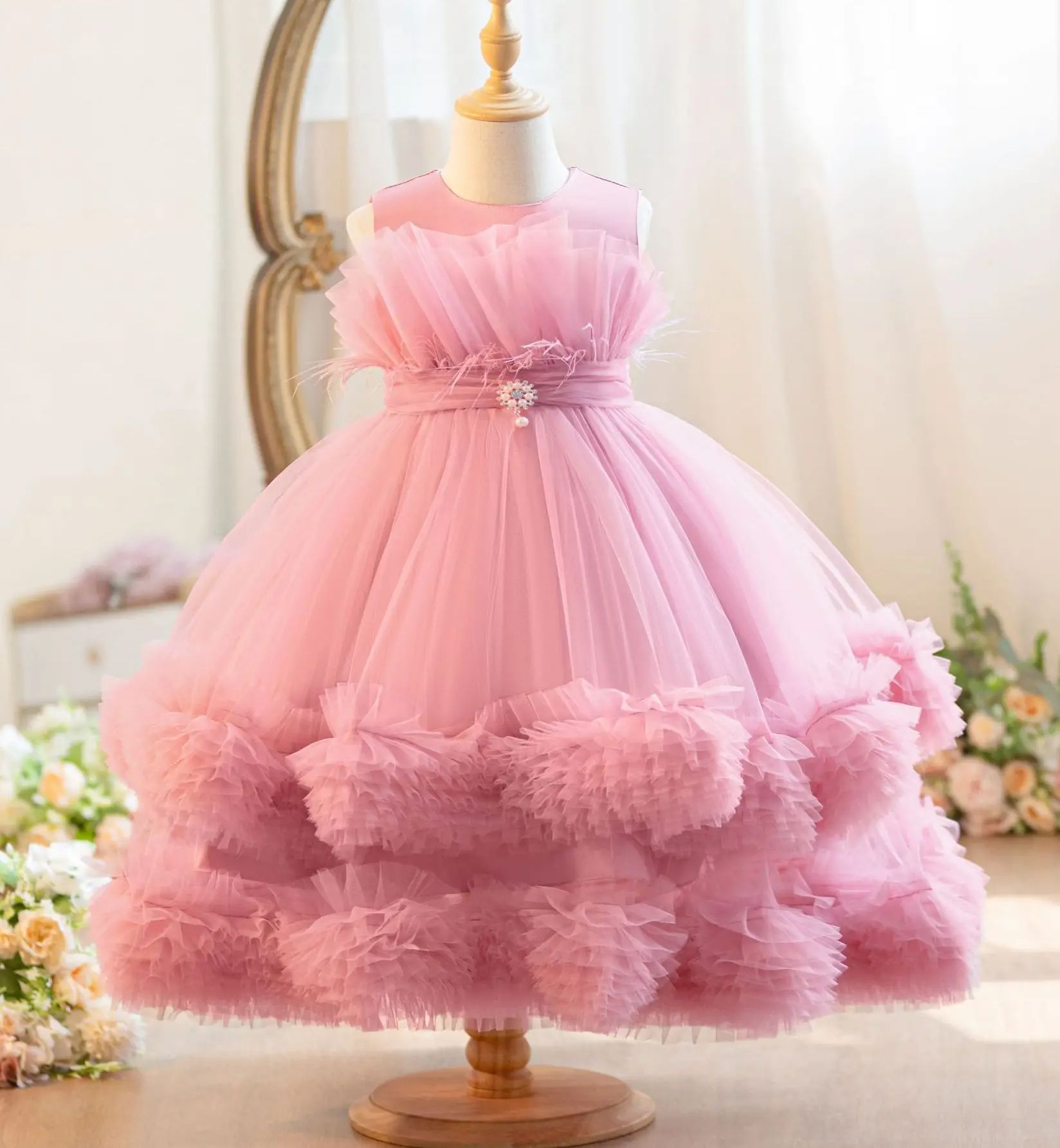 Bloemenmeisje bruiloft feestju - Baby Clothing Layers recensie en prijs