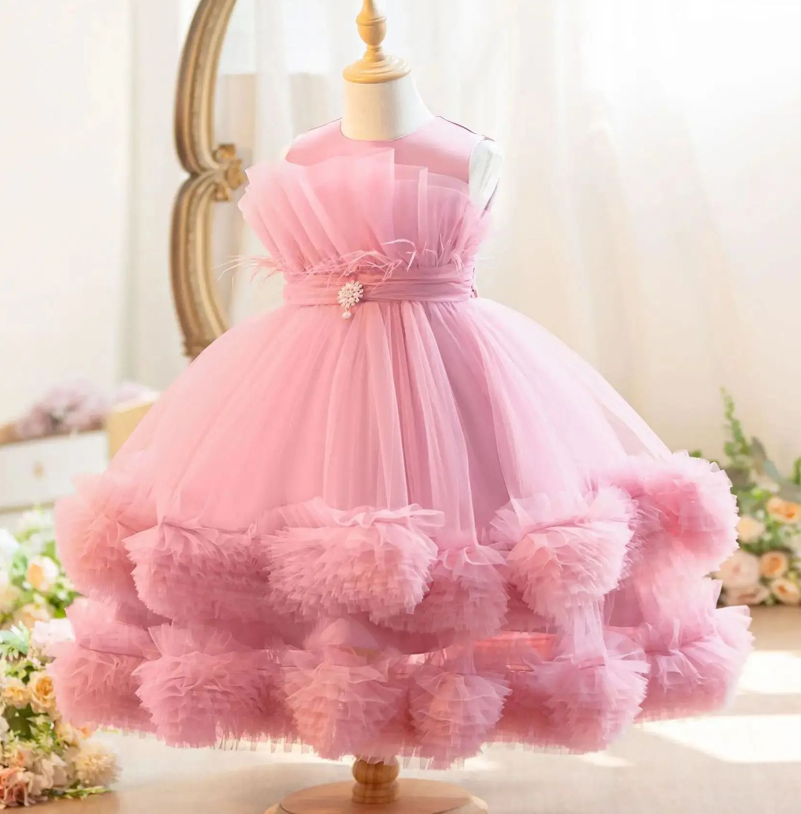 Bloemenmeisje bruiloft feestju - Baby Clothing Layers recensie en prijs