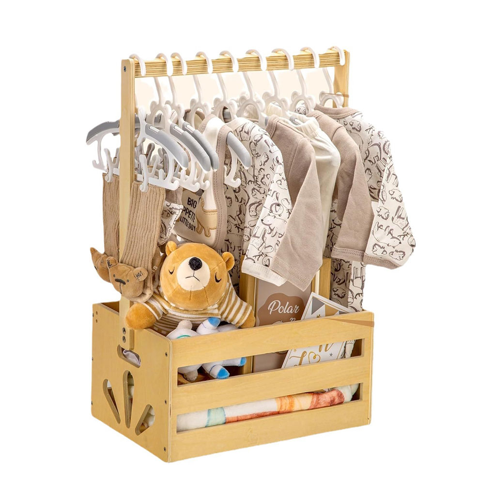 2025, grote houten opbergmand  - Baby Clothing Types recensie en prijs